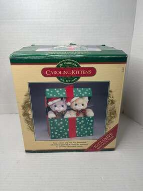 Mr. Christmas Caroling Kittens Musical Animated Collectible Fully Works!